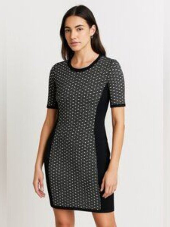 rag & bone Dresses & Skirts - RAG & BONE Ingrid Print Short Sleeve Sweater Dress Size Small